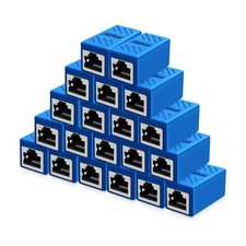 20 PCS Blue RJ45 In Line Coupler Ethernet Extender Adapter Female To Female picture