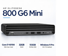HP EliteDesk 800 G6 Mini PC i7-10700 32GB RAM 512GB NVMe SSD WiFi Windows 11 Pro picture