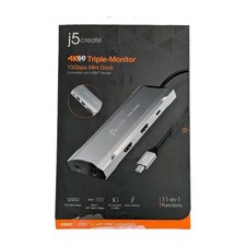 j5create 4K60 Elite USB-C Triple-Monitor 10Gbps Mini Dock JCD397 ST34 picture