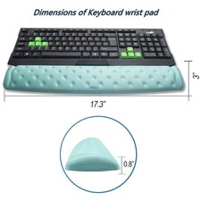 Ergonomic Massage Holes Keyboard Wrist Support - Aquamarine picture