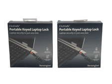 Lot Of 2 Kensington K64699US ClickSafe Portable Keyed Laptop Computer Lock picture