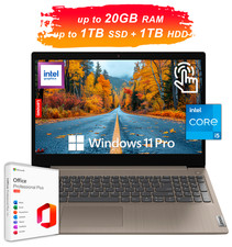 Lenovo IdeaPad Laptop 15 Touch Intel i5 Upto 20GB RAM 1TB SSD+1TB HDD Win 11 Pro picture