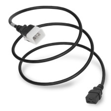 20 Pack of P-Lock C20 to C19 20A 250V 12/3 SJT Power Cord - Black - 6ft picture