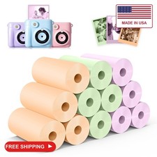 Hikkon 12 Rolls Kids Instant Camera Thermal Print Paper Refill - 3 Colors (Purpl picture
