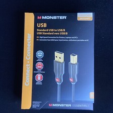 Monster Essentials Standard USB to USB/B Cable Black 3M/9.84Ft - Brand New picture
