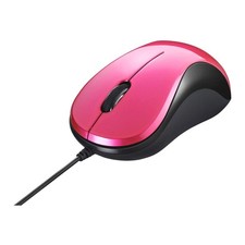 BUFFALO Wired BlueLED Quiet 3-Button Mouse, Pink, BSMBU108PK picture