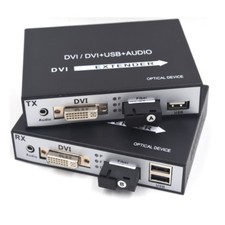 DVI to Fiber Optic Converter ,KVM switch, 3.5mm jack Audio,1080P Singlemode 20Km picture