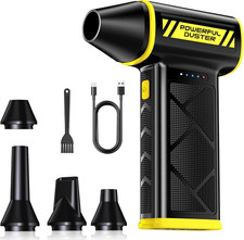 Compressed Air Duster, 110000RPM Ultra-Powerful Electric Air Duster, 3-Speed Cor picture