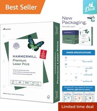 Ultra Smooth 8.5x11  Laser Print Paper - 24lb, 3 Hole, 98 Brightness picture