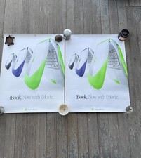 Apple Vintage iBook Now with iMovie Think Different Posters Lot of 2 picture