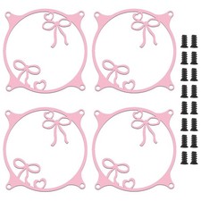 Otoolling 4 Pcs 90mm Pink Metal PC Fan Grill Cover with Screws picture