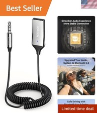 Versatile Bluetooth Car Adapter with Dual Device Connection - Easy 3.5mm Setup picture