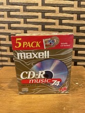 Maxell CD-R Music / 5 Pack / New Factory Sealed/ 74 MIN / For Audio Recording / picture