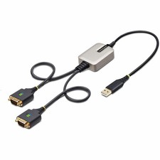 StarTech 2ft 2-Port USB to Serial Adapter Cable, FTDI (2P1FFC-USB-SERIAL) picture