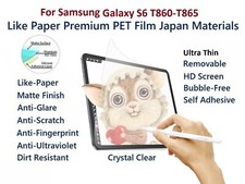 Paper Feel Matte Film Anti-Glare Screen Samsung Galaxy Tablet S6 Model T860-T865 picture