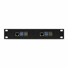 Raspberry Pi 5 Dual Pi 10-Inch 1U Rack Mount Keystone Options Black PETG picture