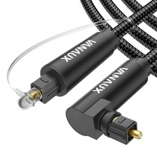 90 Degree Optical Audio Cable Digital Toslink Fiber Optic Cords Male to Male ... picture