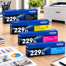 Brother TN229XL Genuine OEM Toner Cartridge 4-Pack CMYK High Yield Set picture