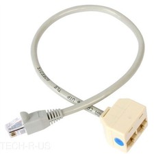 StarTech RJ45SPLITTER 2-to-1 RJ45 Splitter Ethernet Cable Adapter picture