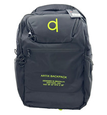 Artix Backpack Travel Laptop Multifunctional Utility Water Resistant Black Green picture
