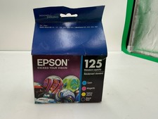 LOT OF 4-New Genuine Epson 125 Ink Cartridges 1XMag/2xYellow/1xCyan-EXP 03/2017 picture