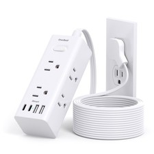 One Beat Extension Cord Multiple Outletsflat Plug Power Strip Surge Protector picture