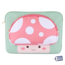Mimicoco Mushroom Character Pocket Laptop Sleeve: Fits Most Laptops Up to 14