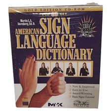 Vintage American Sign Language Dictionary Gold Edition CD Rom CD Set picture