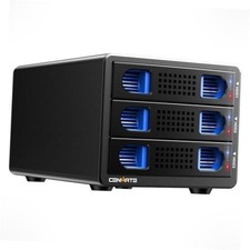 Aluminum 3 Bay Hard Drive Enclosure with Cooling Fan for 2.5