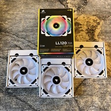 3x Corsair LL120 RGB, 120mm RGB LED PWM Fan With NODE and RGBHUB picture