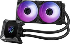 MSI MPG Series CORELIQUID K240 RGB CPU Liquid Cooler 240mm Radiator Dual Fans picture