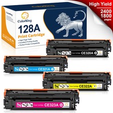 Set of 4 PK CE320A 128A Black Color Toner For HP LaserJet Pro CM1415FNW CP1525NW picture