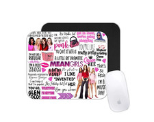 Mean Girls Quotes Collage Mouse Pad | Funny Desk Mat Gift for Movie Fans Office picture