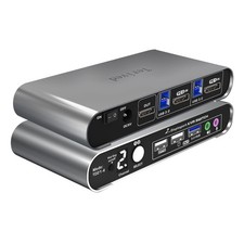 2 Port DP USB 3.0 Automatic KVM Switch 2 Computers 1 DisplayPort Monitor Switche picture