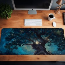 Starlit Ancient Tree Large Desk Mat Mouse Pad – 3 Sizes picture