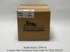 Middle Atlantic 4 Casters Pack Commercial-Grade Caster Kit, DTRK-W *NEW SEALED* picture