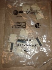 AT&T 110C-3C 103801239 3 Pair 110 Connecting Clip Punch Block lot of 5 Packages picture