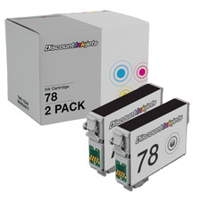 2PK T0781 78 Black Ink Cartridge for Epson T078120 Stylus Photo R260 RX595 RX680 picture