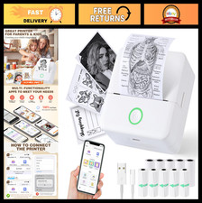 Portable Mini Sticker Printer, X6 Print Pod, 10 Rolls Thermal Paper, DIY Craftin picture