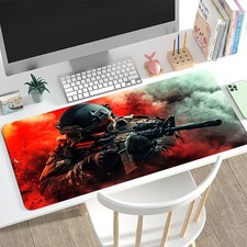 1pc Large Esports Gaming Mouse Pad | Special Forces Soldier with Gun Combat De picture