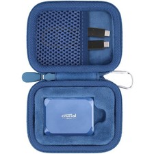 Crucial X10 X9 X9 Pro X10 Pro 1TB 2TB Blue EVA Hard Case for SSD Storage picture