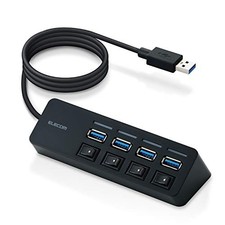 ELECOM USB Hub U3H-S418BBK/EC USB 3.0 A Port x 4 Bus Powered with Magnetic picture