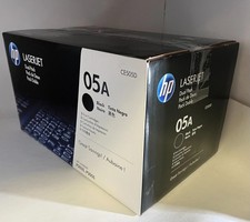 Genuine HP NEW SEALED Black Dual Pack (2)  05A Toner Cartridge CE505D picture