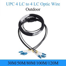 ‌4 Core LC-LC FTTH Drop Cable Single Mode Fiber Optic Patch Cord 30m-300m LSZH picture