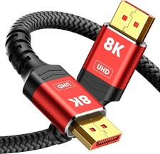 20FT DisplayPort 2.1 Cable 16K 8K@60Hz 4K@144Hz HDR DP HBR3 -Red, Vesa Certified picture
