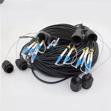 150M LC-LC UPC SM 6 Strands Armored Field TPU Optical Patch Cord Waterproof Head picture