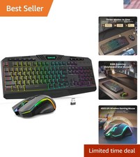 Adjustable DPI RGB Wireless Gaming Keyboard and Mouse for Ultimate Control picture