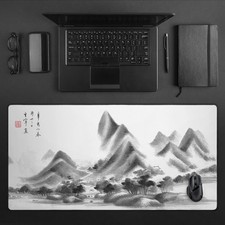 Minimalist Japanese Mouse Pad Desk Mat | Calm Zen Landscape Art | Large Gaming picture