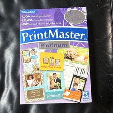 PrintMaster Platinum v6 PC Mac DVD-ROM Broderbund Encore 2013 Complete picture