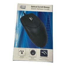 Adesso HC-3003US USB Wired Optical Mouse 1000 DPI Metal Scroll Wheel Black picture